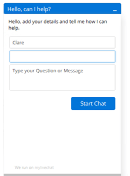 Live chat window